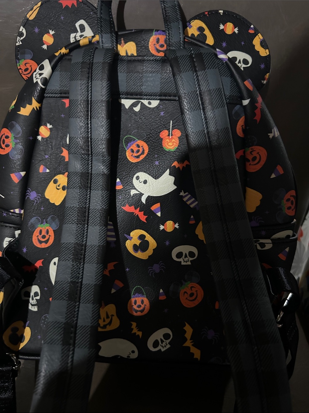 Lounge fly Disney Black Halloween Mini Backpack with Orange Bow and Multicolor - Picture 4 of 4